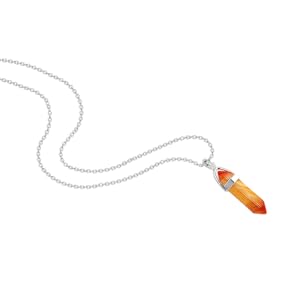 birthstone necklace carnelian crystal jewelry